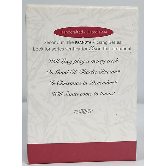 HALLMARK KEEPSAKE 1994 ORNAMENT: COLLECTOR'S SERIES: THE PEANUTS GANG: "LUCY" - Picture 2 of 12